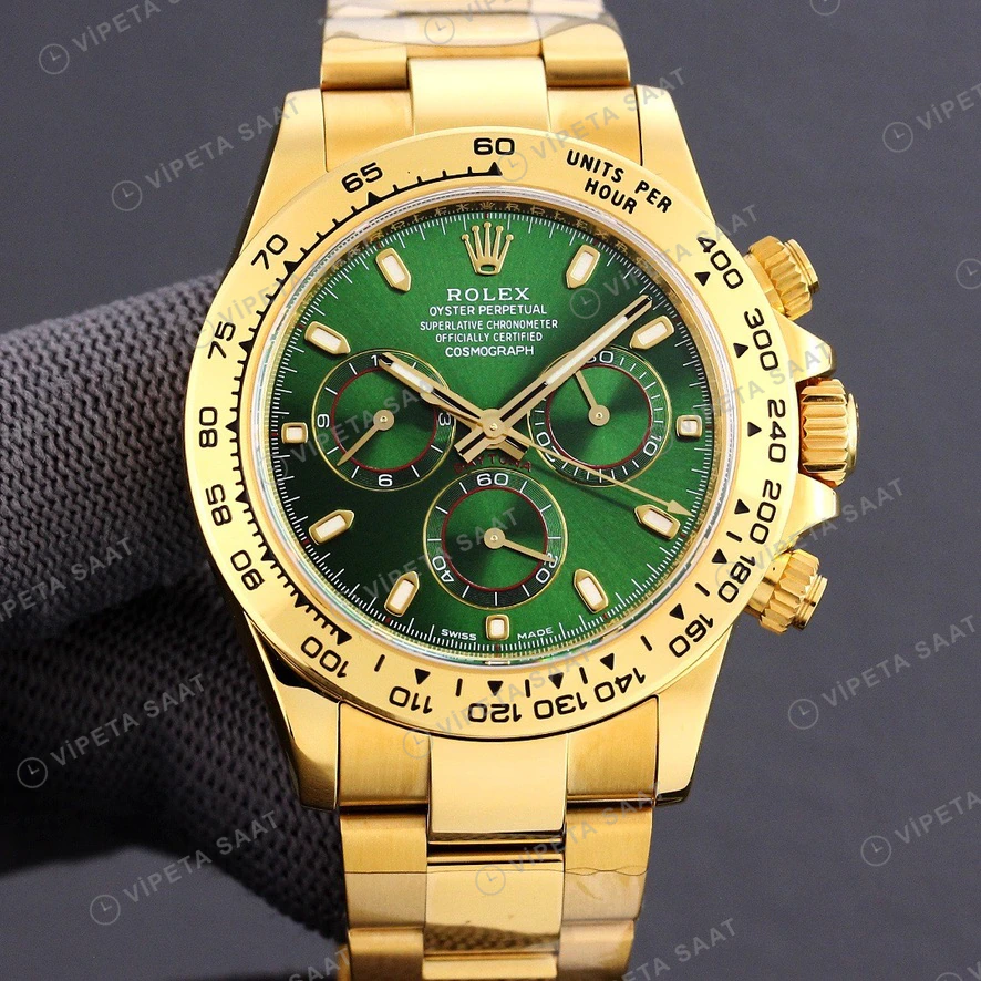 Rolex Daytona Yeşil Super Clone ETA Saat detay 7