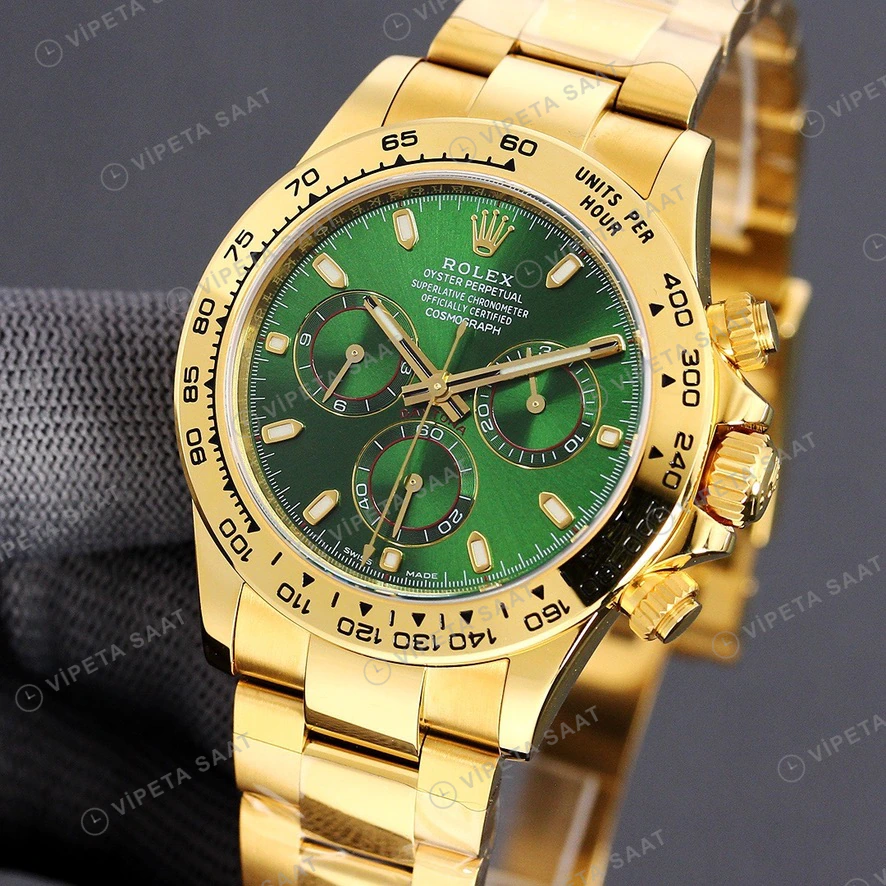 Rolex Daytona Yeşil Super Clone ETA Saat detay 8