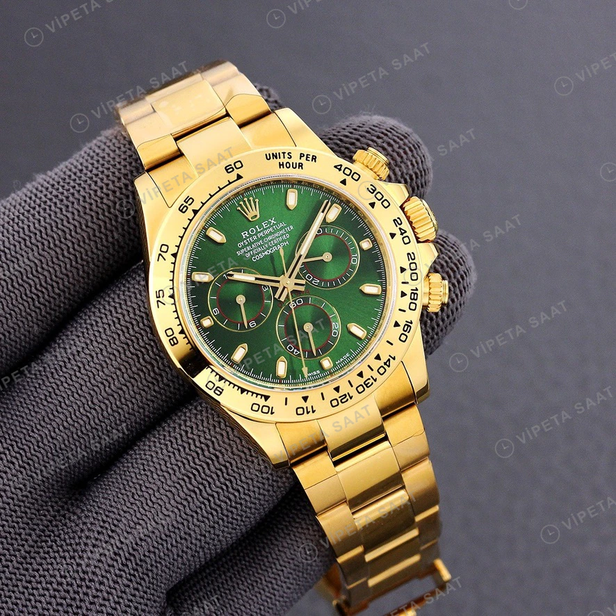 Rolex Daytona Yeşil Super Clone ETA Saat detay 9