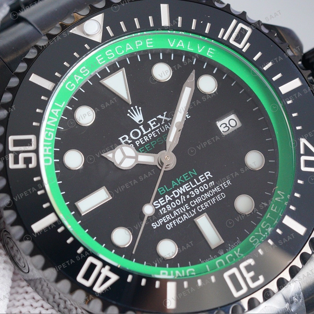 Rolex Deepsea 126660 Model 4 Siyah 44mm Super Clone ETA Saat detay 4