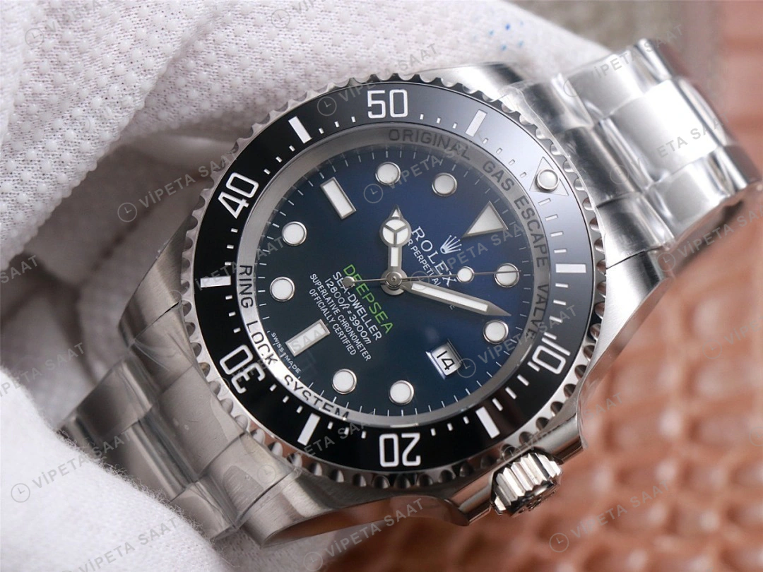 Rolex Deepsea 126660 James Cameron Mavi 44mm Super Clone ETA Saat detay 6