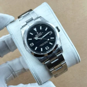 Rolex Explorer 226570 36 mm Siyah Kadranlı Super Clone Eta Saat karşıdan görünüm