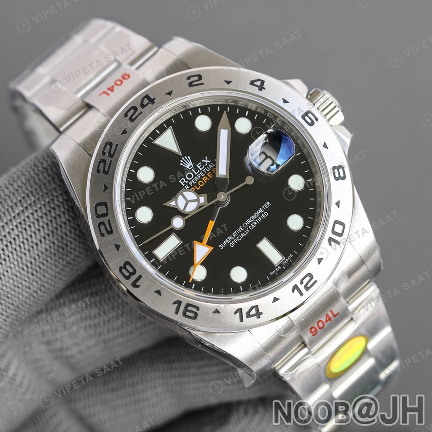 Rolex Explorer Siyah Super Clone ETA Saat detay 5