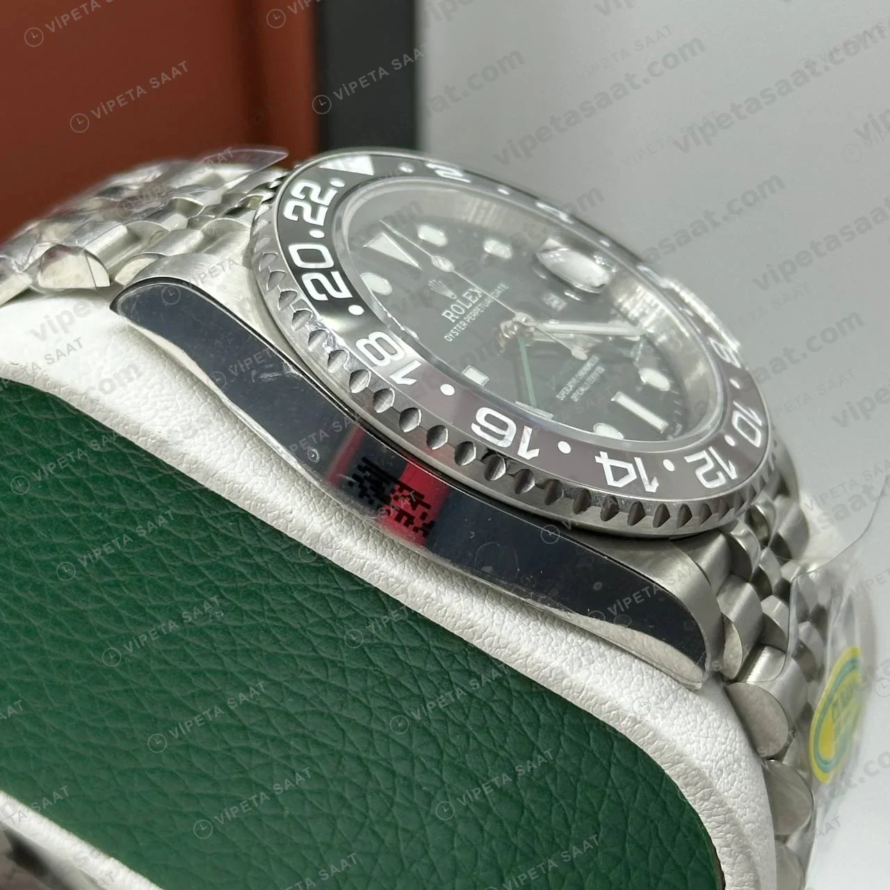 Rolex GMT-Master II 116710LN Siyah Cerachrom Cam Sticker Oyster Super Clone ETA Saat foto 4