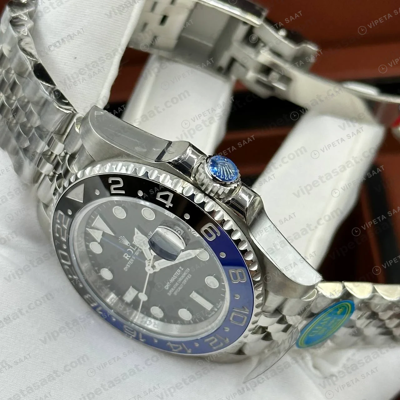 Rolex GMT-Master II 126710BLNR Batgirl Clean Factory Jubilee Super Clone ETA Saat foto 6
