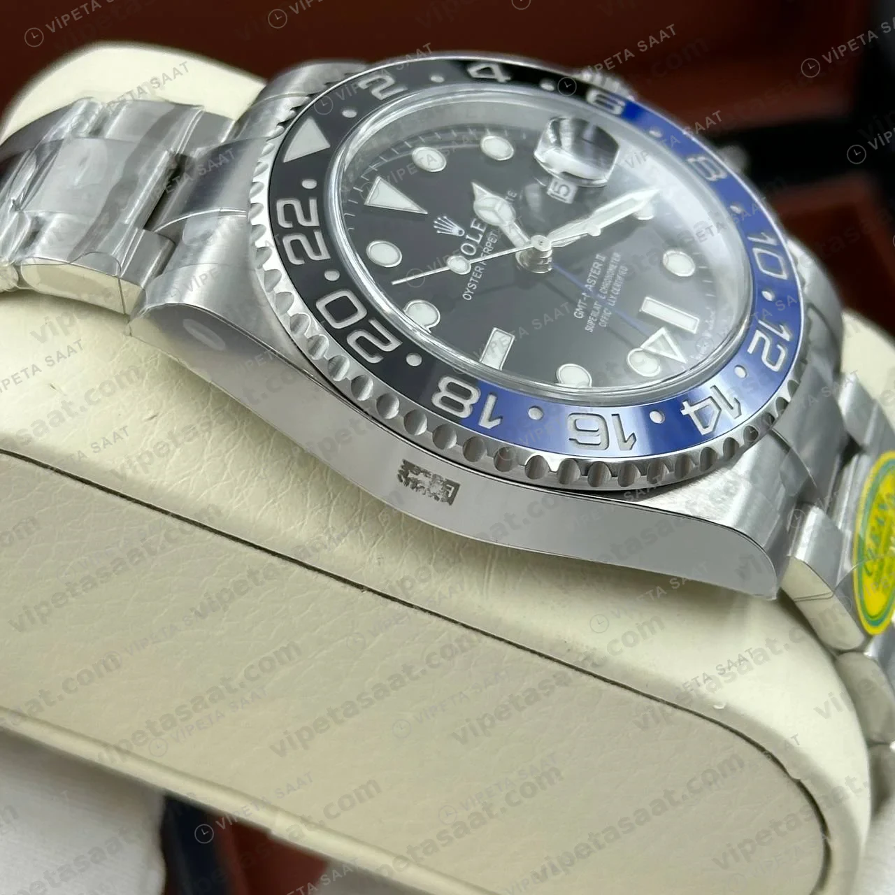 Rolex GMT-Master II 126710BLNR Batgirl Jubilee Super Clone ETA Saat foto 3