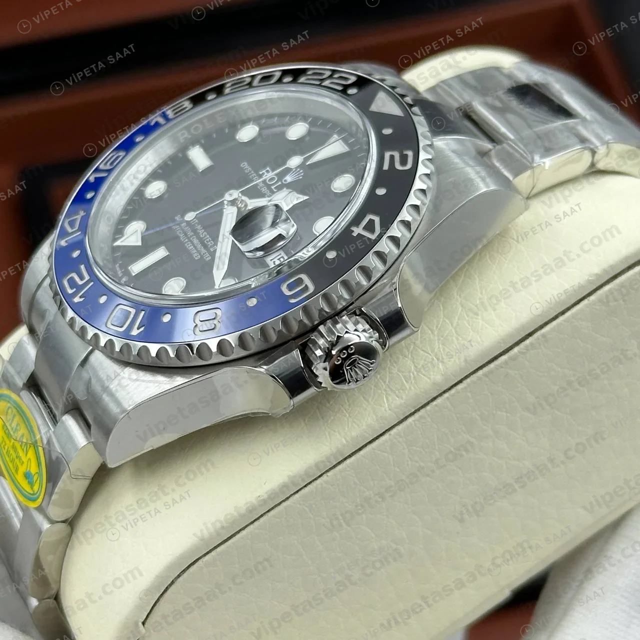 Rolex GMT-Master II 126710BLNR Batgirl Jubilee Super Clone ETA Saat foto 4