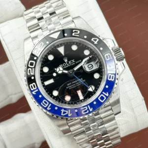 Rolex GMT-Master II 126710BLNR Batgirl 3285 Mavi-Siyah Jubilee ETA Saat karşıdan görünüm