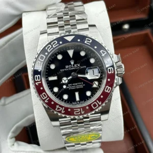 Rolex GMT-Master II 126710BLRO Pepsi Cam Sticker Jubilee Super Clone ETA Saat ön yüz