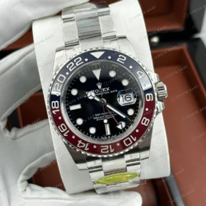 Rolex GMT-Master II 126710BLRO Pepsi Clean 3285 Jubilee Super Clone ETA Saat ön yüz