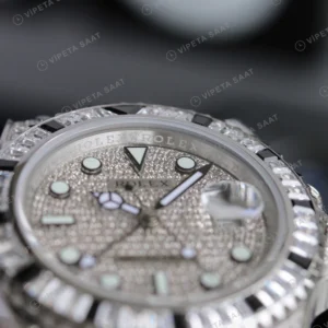 Rolex GMT-Master II Baget Silver Super Clone ETA Saat karşıdan görünüm