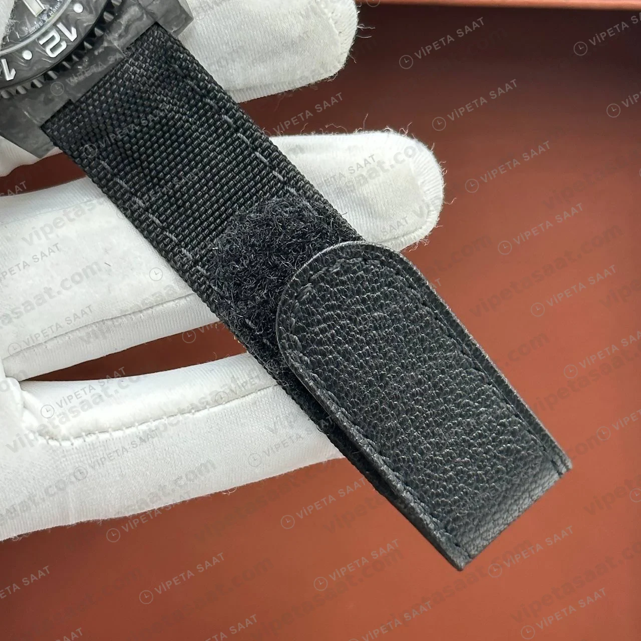 Rolex GMT-Master II Karbon Kasa Gümüş Pave Kadran Super Clone ETA Saat foto 3