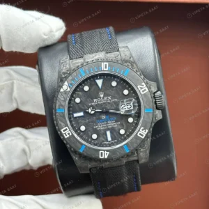 Rolex GMT-Master II Karbon Kasa Mavi Kadran Kordon Super Clone ETA Saat foto 4