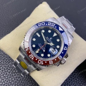 Rolex GMT-Master II Pepsi Siyah Super Clone ETA Saat karşıdan görünüm
