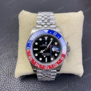 Rolex GMT-Master II Pepsi Siyah Super Clone ETA Saat karşıdan görünüm