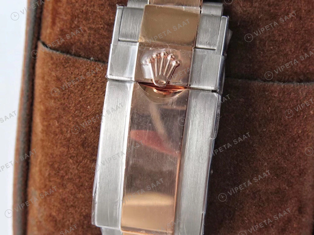 Rolex GMT-Master II Two-Tone Siyah Super Clone ETA Saat detay 5