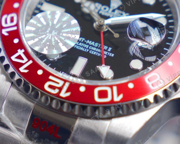 Rolex GMT-Master II Siyah Super Clone ETA Saat detay 8