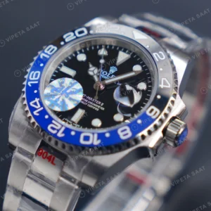 Rolex GMT-Master II Siyah Super Clone ETA Saat karşıdan görünüm