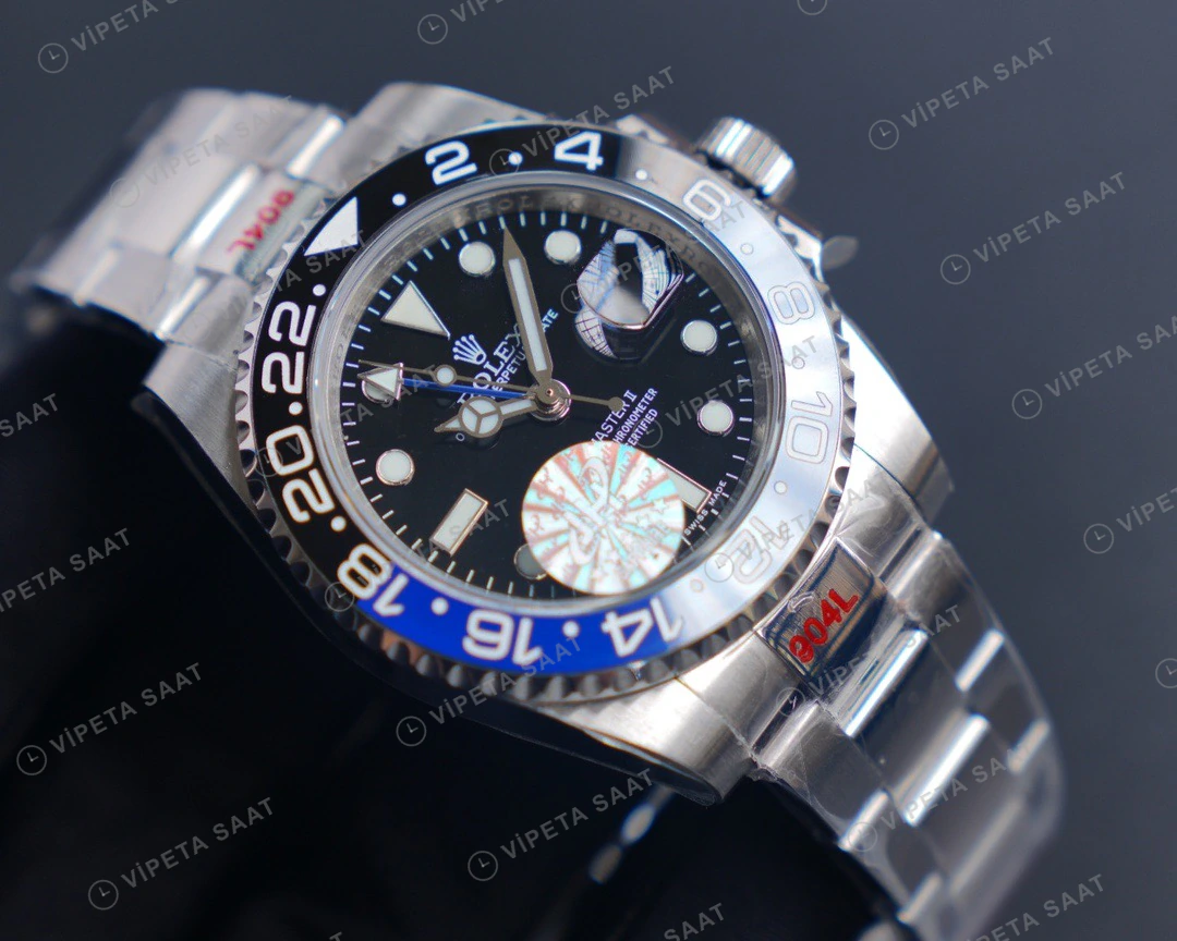 Rolex GMT-Master II Siyah Super Clone ETA Saat detay 4