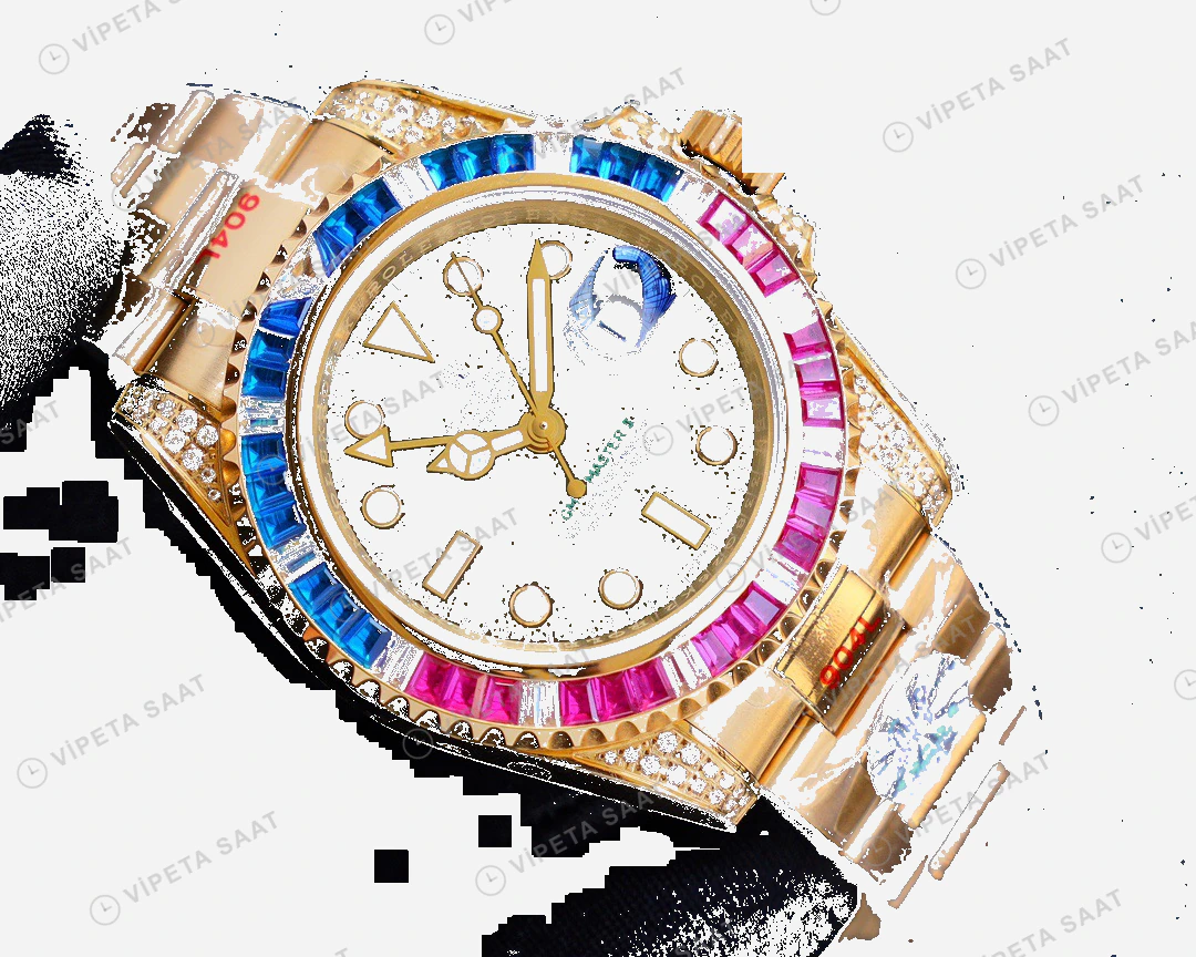 Rolex GMT-Master II Baget Siyah Super Clone ETA Saat detay 7