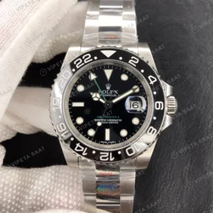Rolex GMT-Master II Siyah Super Clone ETA Saat karşıdan görünüm