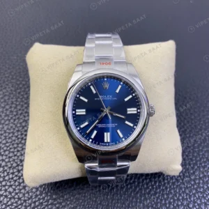 Rolex Oyster Perpetual Mavi Oyster Super Clone ETA Saat karşıdan görünüm