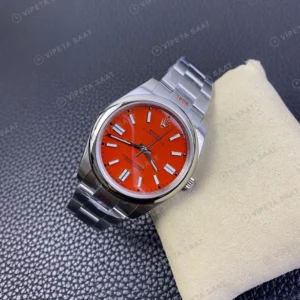 Rolex Oyster Perpetual Kırmızı Oyster Super Clone ETA Saat detay 3