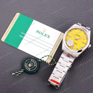 Rolex Oyster Perpetual Sarı Oyster Super Clone ETA Saat yan görünüm