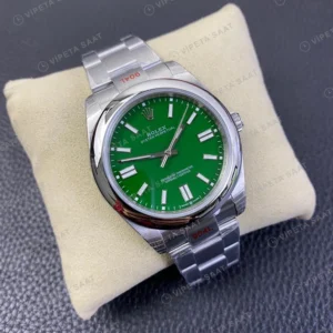 Rolex Oyster Perpetual Yeşil Oyster Super Clone ETA Saat detay 5