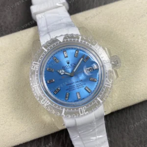 Rolex Baget Buz Mavi Super Clone ETA Saat detay 4