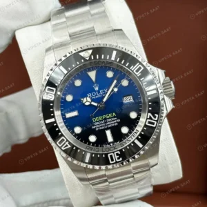 Rolex Sea-Dweller 126660 44 mm Mavi Kadranlı Super Clone Eta Saat karşıdan görünüm