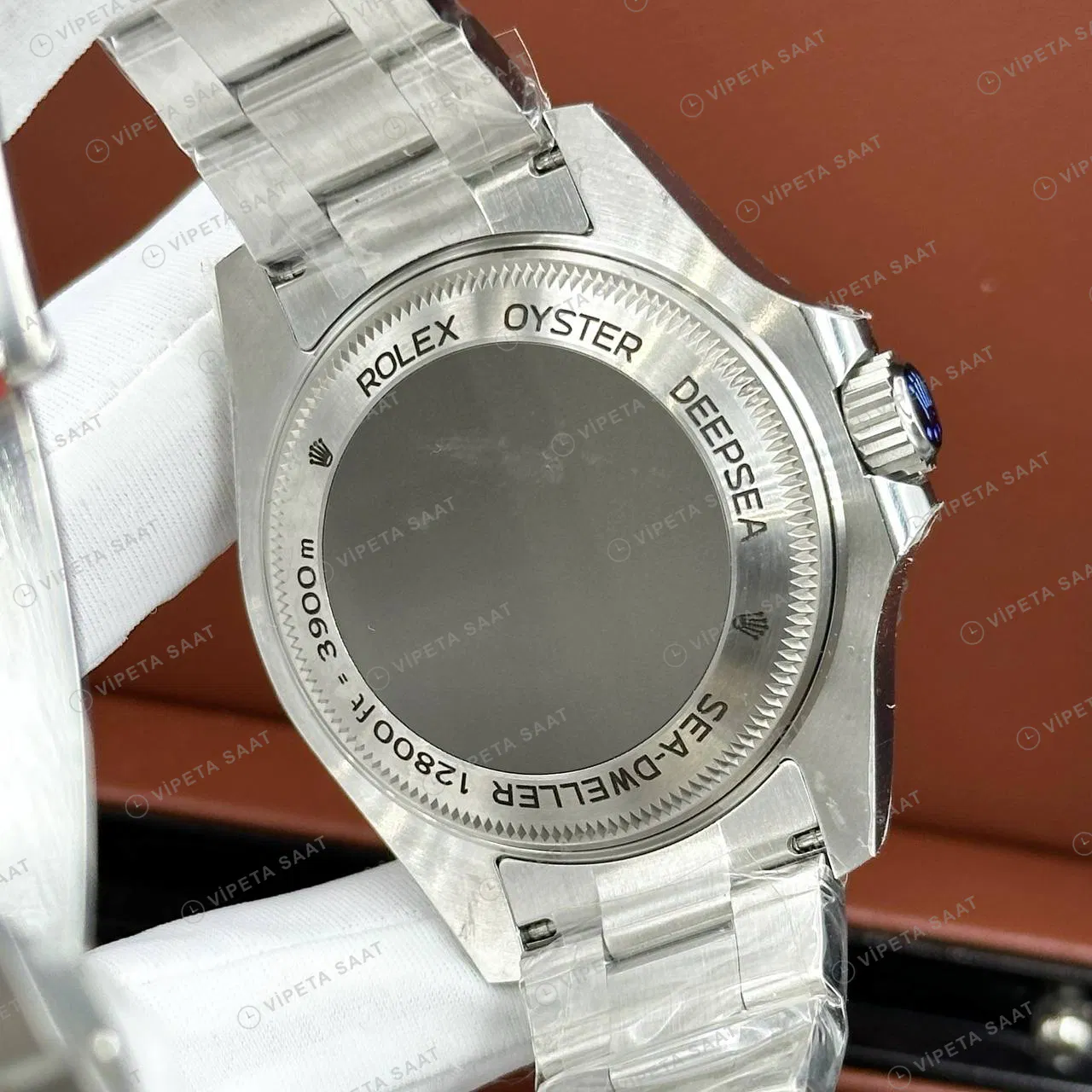 Rolex Sea-Dweller 126660 44 mm Mavi Kadranlı Super Clone Eta Saat detay 4