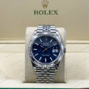 Rolex Sky-Dweller 336934 42 mm Mavi Kadranlı President Super Clone Eta Saat karşıdan görünüm