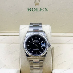Rolex Sky-Dweller 336934 42 mm Siyah Kadranlı Jubilee Fluted Super Clone Eta Saat karşıdan görünüm