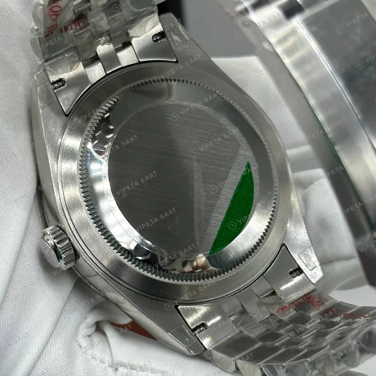Rolex Sky-Dweller 336934 42 mm Yeşil Kadranlı Jubilee Super Clone Eta Saat detay 4