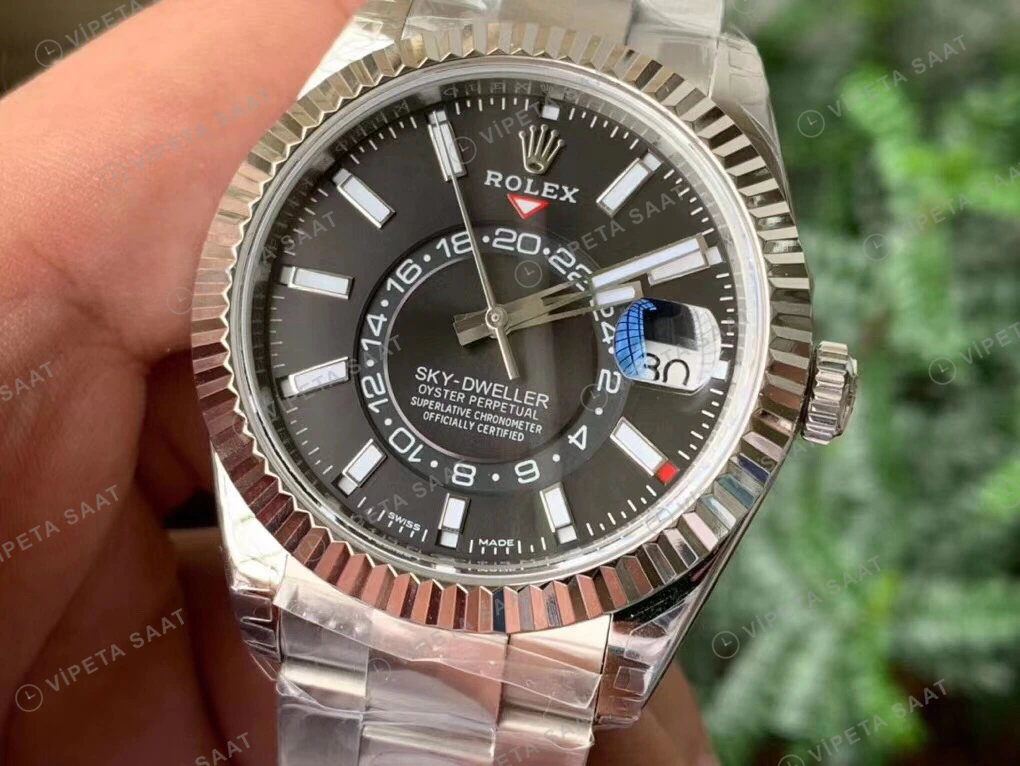 Rolex Sky-Dweller Siyah Super Clone ETA Saat detay 4