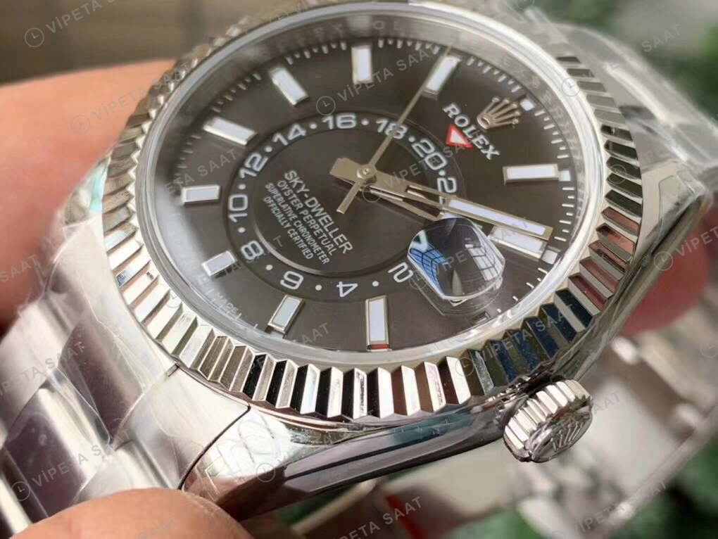 Rolex Sky-Dweller Siyah Super Clone ETA Saat detay 5