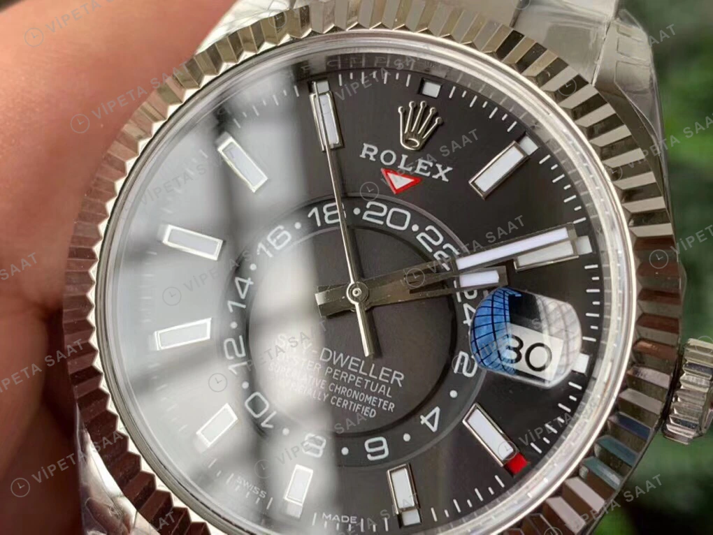 Rolex Sky-Dweller Siyah Super Clone ETA Saat detay 7