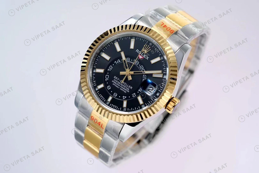 Rolex Sky-Dweller Siyah Super Clone ETA Saat detay 4