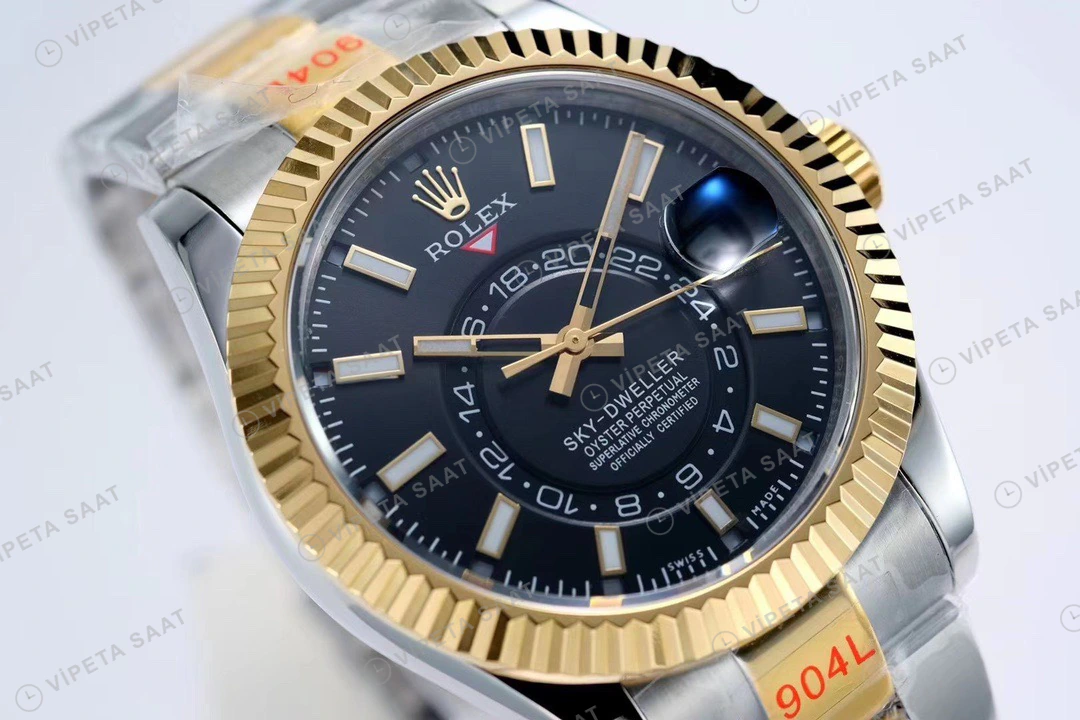 Rolex Sky-Dweller Siyah Super Clone ETA Saat detay 5