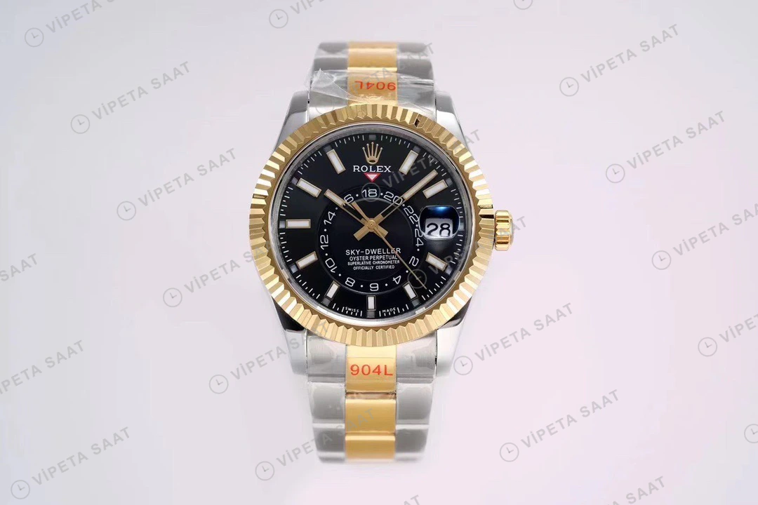 Rolex Sky-Dweller Siyah Super Clone ETA Saat detay 6