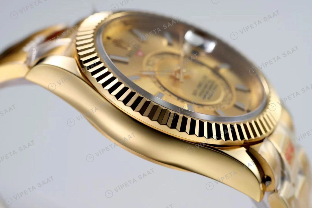 Rolex Sky-Dweller Sarı Super Clone ETA Saat detay 6