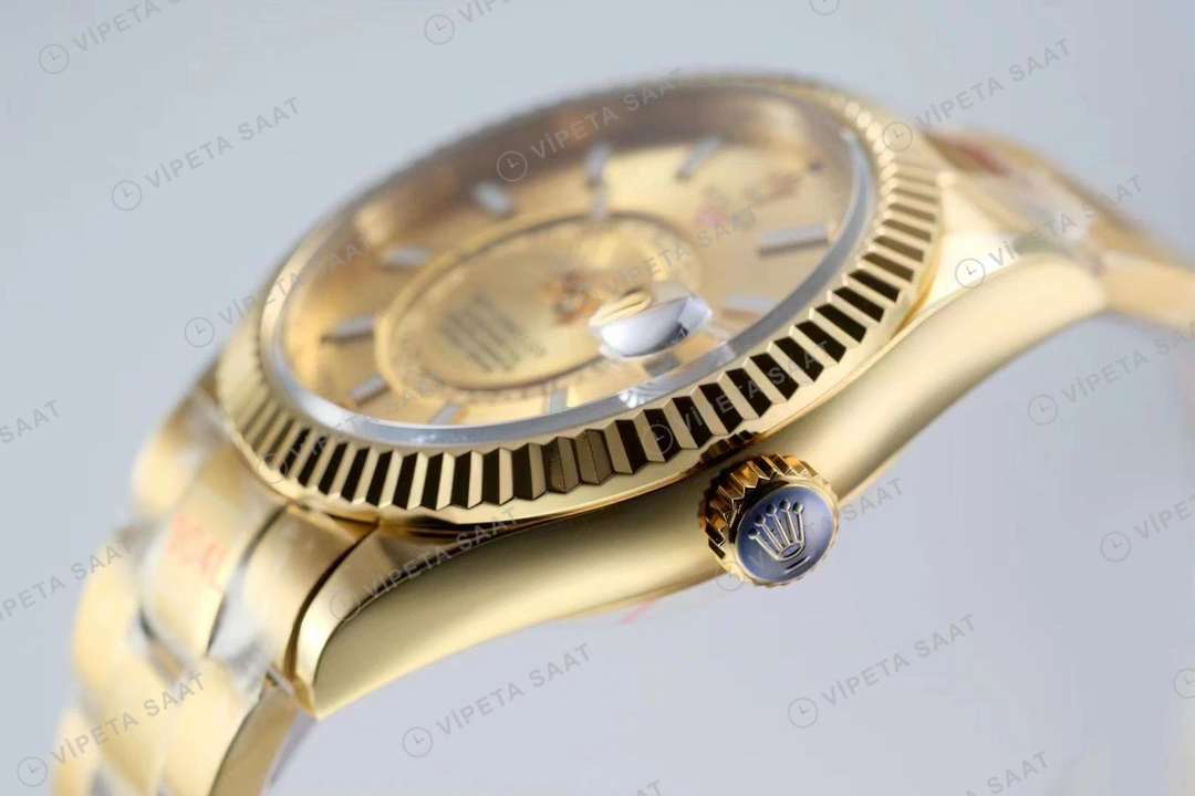 Rolex Sky-Dweller Sarı Super Clone ETA Saat detay 7