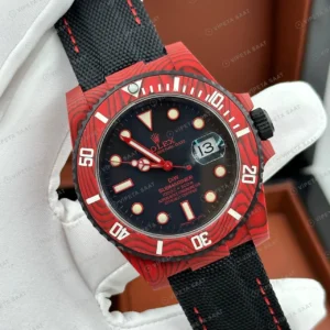 Rolex Submariner 126610LN 41 mm Kırmızı Kadranlı Super Clone Eta Saat karşıdan görünüm