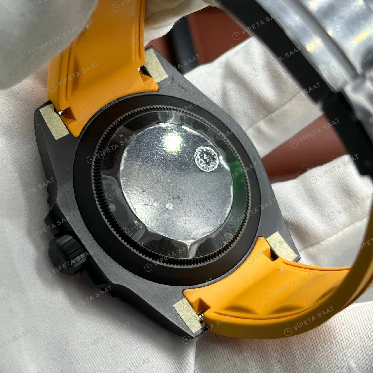 Rolex Submariner 126610LN 41 mm Sarı Kadranlı Super Clone Eta Saat detay 4