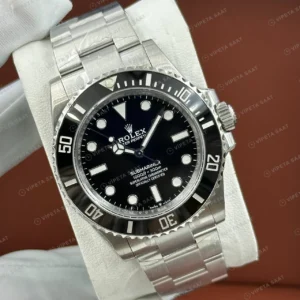 Rolex Submariner 126610LN 41 mm Siyah Kadranlı Seramik Deri Super Clone Eta Saat karşıdan görünüm