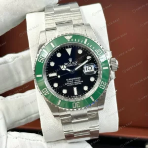 Rolex Submariner 126610LV 41 mm kermit Siyah Kadranlı Super Clone Eta Saat karşıdan görünüm