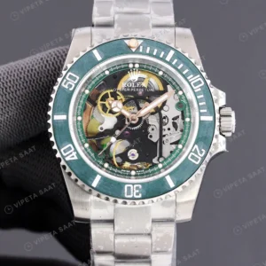 Rolex Submariner Pirlo Iskelet Super Clone ETA Saat karşıdan görünüm