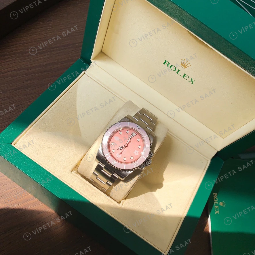 Rolex Submariner Pembe Super Clone ETA Saat detay 5