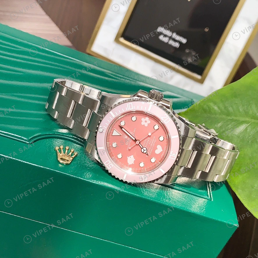 Rolex Submariner Pembe Super Clone ETA Saat detay 8